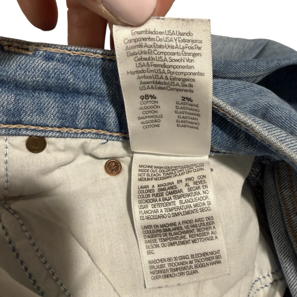 MOTHER The Tomcat Crop Straight Leg Jeans Works At My Feet Wash Size 30 - Picture 7 of 8